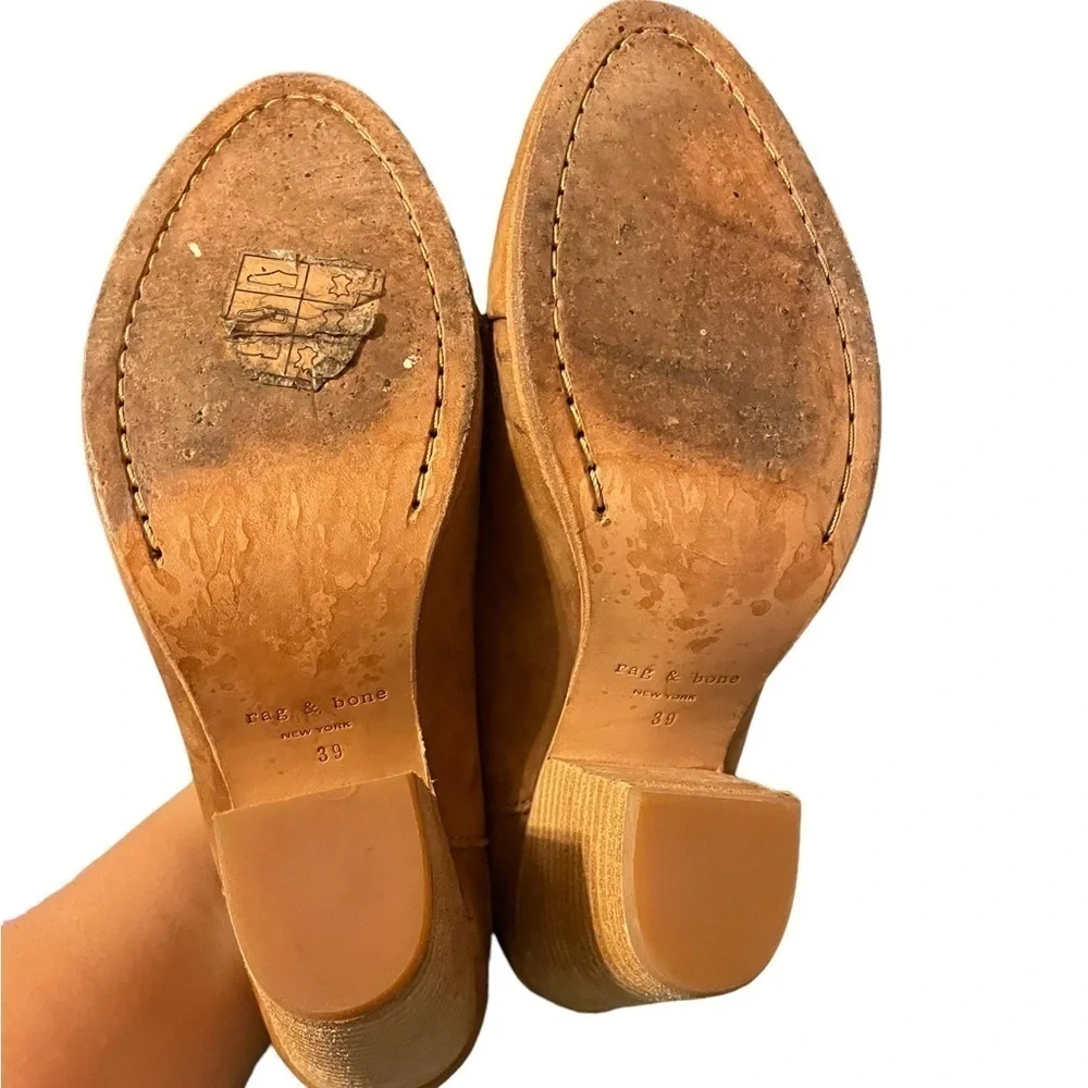 RAG & BONE TAN SUEDE ANKLE BOOTIES